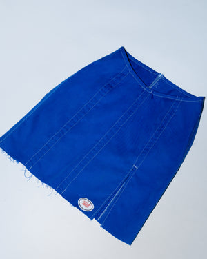 Royal Blue Paneled Pencil Skirt