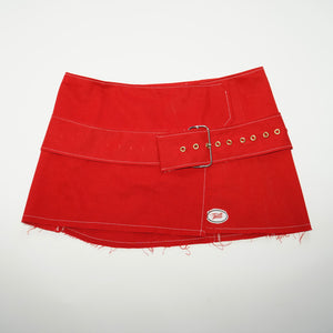 Red Belt Wrap skirt