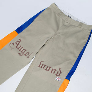 Wide leg twill work pants (tricolor)